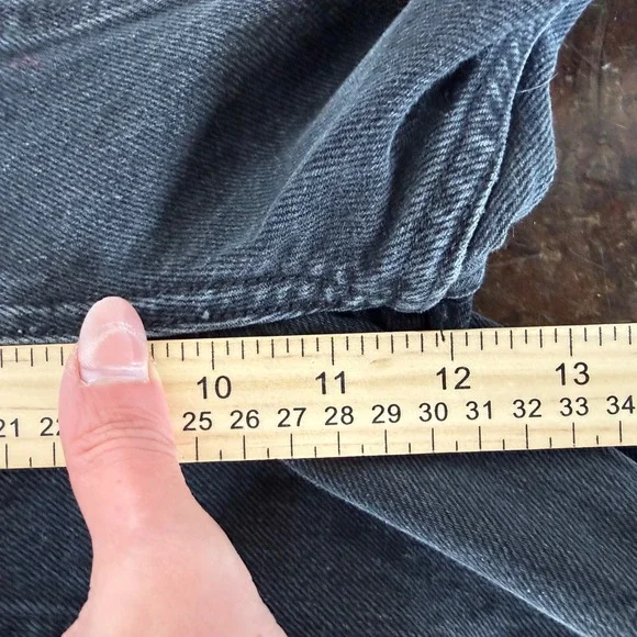 Free People Carpenter Jeans Wide Leg Cropped Utility Faded Black Women 27 Grunge - Picture 15 of 16